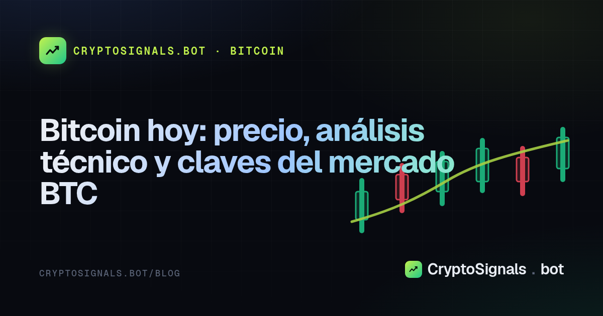 Bitcoin hoy: precio, análisis técnico y claves del mercado BTC