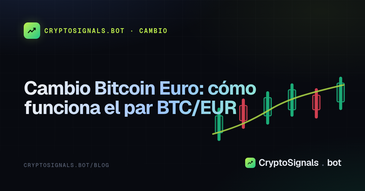 Cambio Bitcoin Euro: cómo funciona el par BTC/EUR