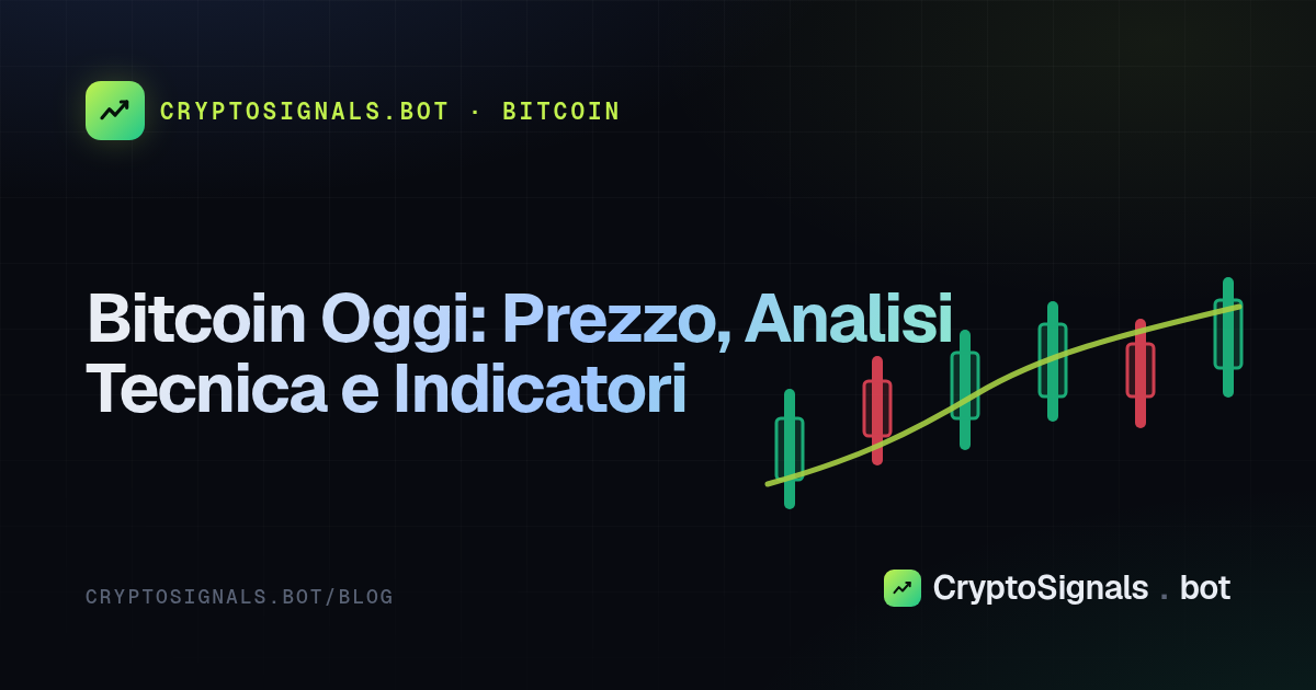 Bitcoin Oggi: Prezzo, Analisi Tecnica e Indicatori