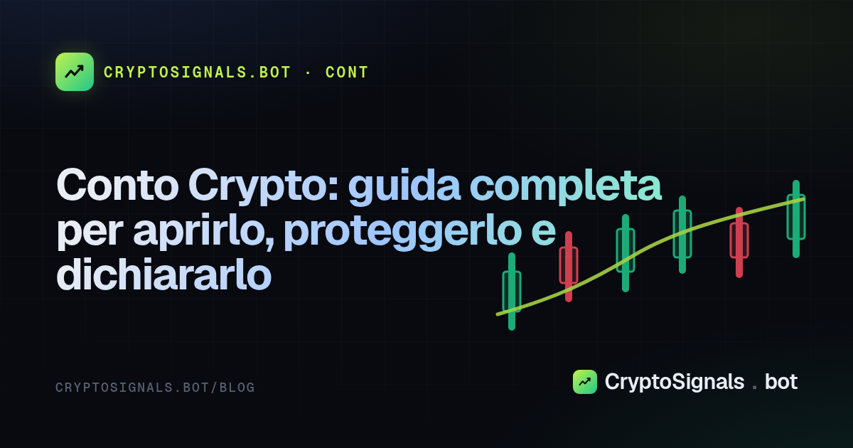 Conto Crypto: guida completa per aprirlo, proteggerlo e dichiararlo