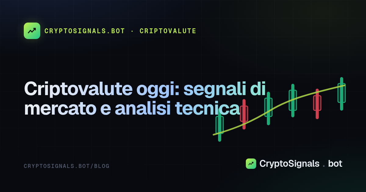 Criptovalute oggi: segnali di mercato e analisi tecnica